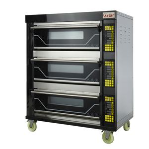 Astar Fashion Black Titanium Oven Series (computer panel) Electric Deck Oven 3 Deck 6 Trays