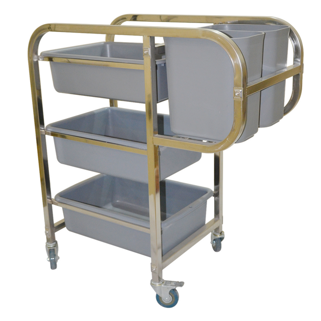 Astar Folding Flatbed Car/Square Pipe Five-bucket collection car AS-CC-M