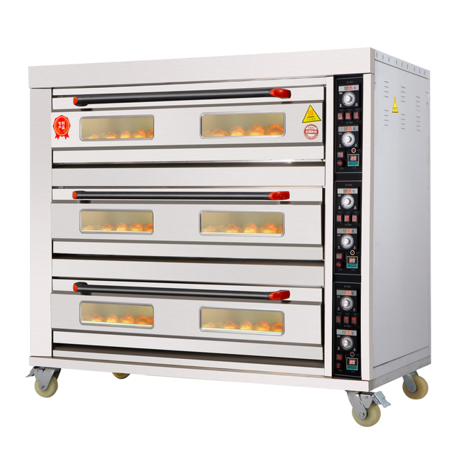 Astar Bakery Equipment 3 Decks 12 Trays Electric Deck Oven 