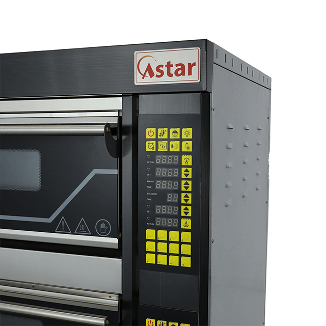 Astar Fashion Black Titanium Oven Series (computer panel) Electric Deck Oven 2 deck 4 trays