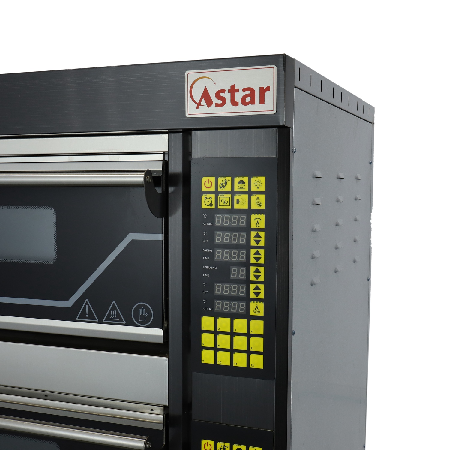 Astar Fashion Black Titanium Oven Series (computer panel) Electric Deck Oven 3 Deck 6 Trays