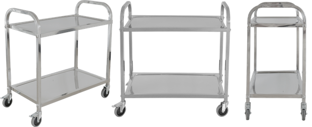 Astar Stainless Steel Two-Layers Dining Cart (Square Tube) AX1025