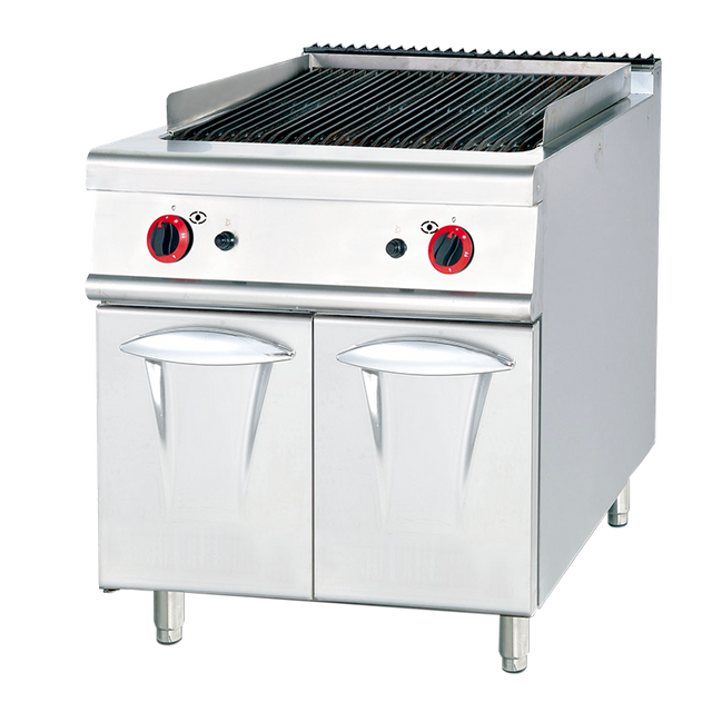 Gas Lava Rock Grill with Cabinet