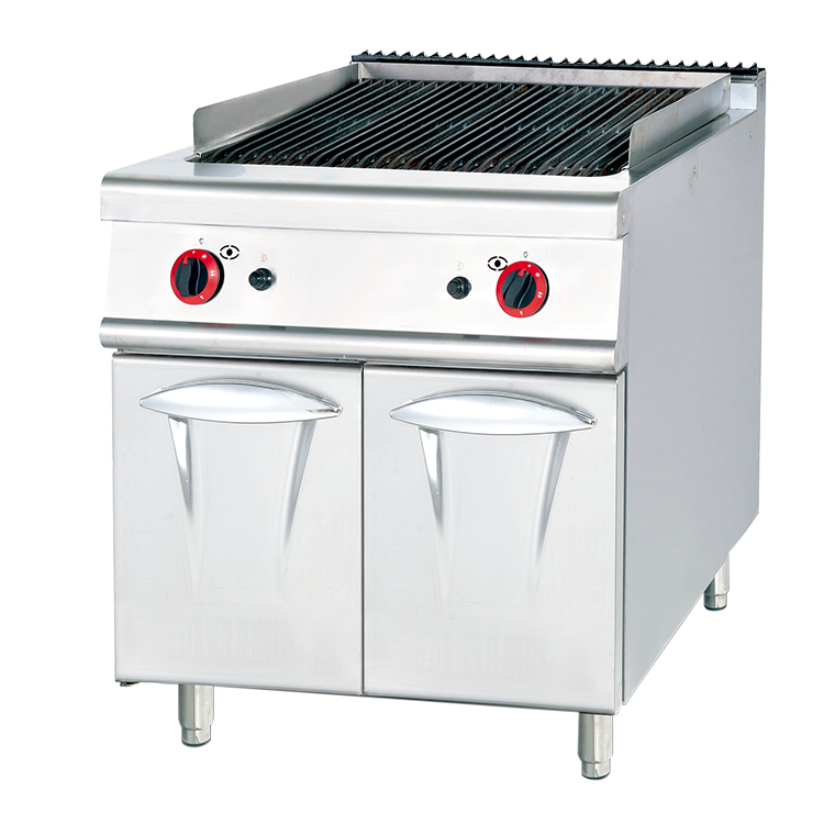 Gas Lava Rock Grill with Cabinet