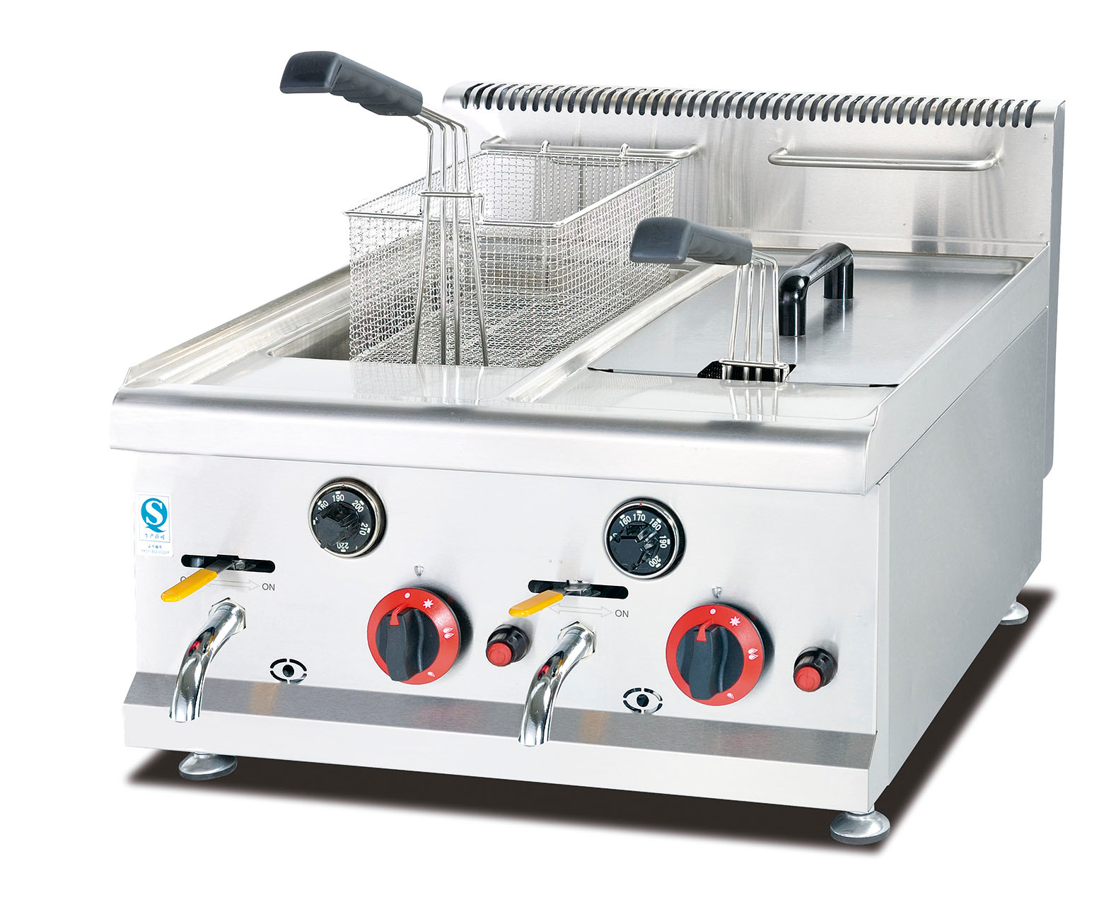 Astar-1-Tank 2-Basket Counter Top Gas Fryer-AS-585