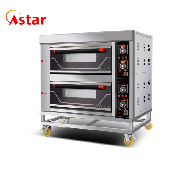 Gas 2 Decks 4 Trays Oven Bakery Machine