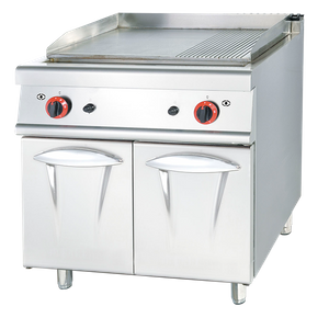 Gas Griddle With Cabinet (1/3 Grooved)