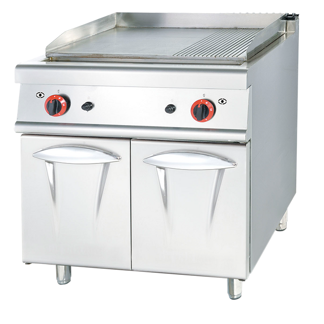 Gas Griddle With Cabinet (1/3 Grooved)