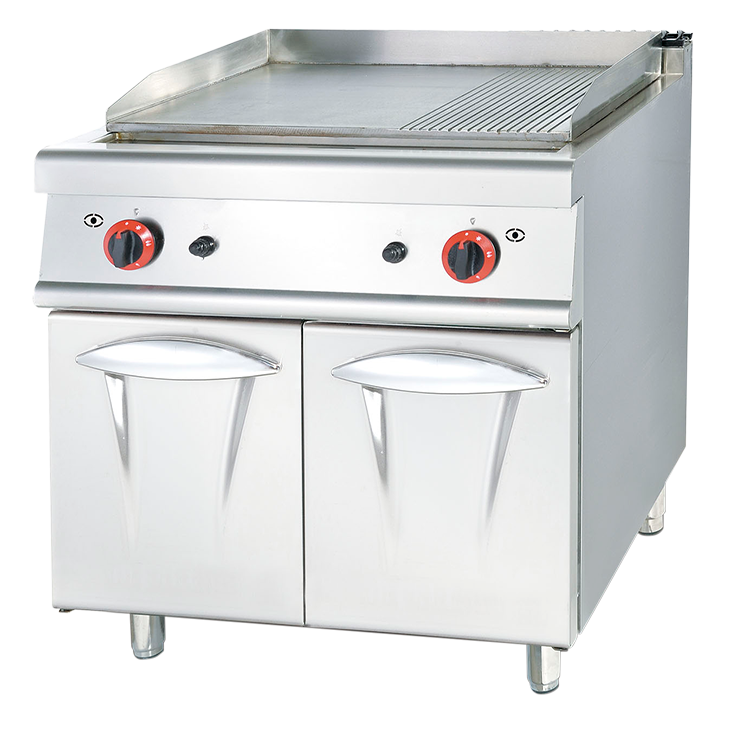 Gas Griddle With Cabinet (1/3 Grooved)